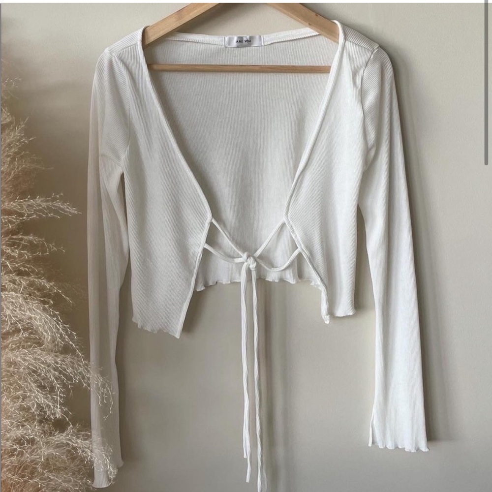 ARE YOU AM I Tie Bolero top